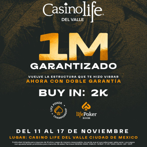 Casino Life del Valle 1M Garantizado