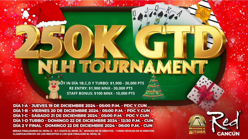 250 K Garantizado Casino Red Cancun