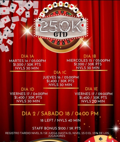 250K GTD Casino Winpot Metrocentro