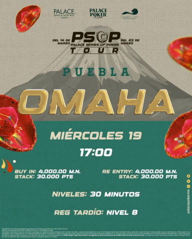 PSOP Omaha del Palace Poker Room en Puebla