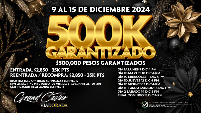 Grand Casino Vía Dorada 500k Garantizados