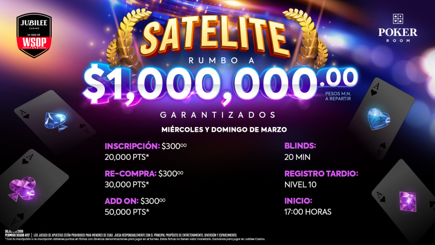 SATÉLITE RUMBO AL TORNEO POR 1 MILLÓN GTD