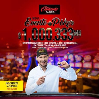 Más de 1M GTD Casino Caliente Hipódromo en Tijuana