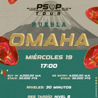 PSOP Omaha del Palace Poker Room en Puebla