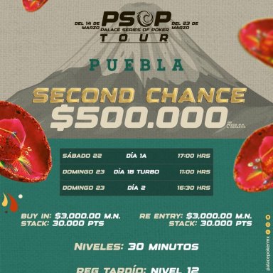 PSOP 500K GTD Second Chance del Palace Poker Room en Puebla
