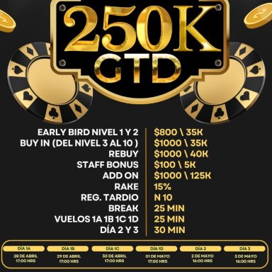 TORNEO 250K GTD CASINO CALIENTE QUERETARO