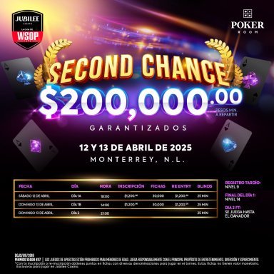 200k GTD Second Chance del Jubilee Casino en Monterrey